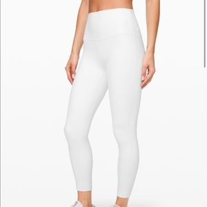 LULULEMON high waisted leggings (white)